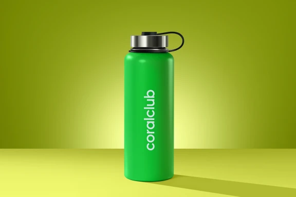 Термобутылка coralclub, зеленая